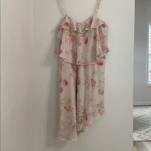 a new day | Floral sleeveless ruffle dress